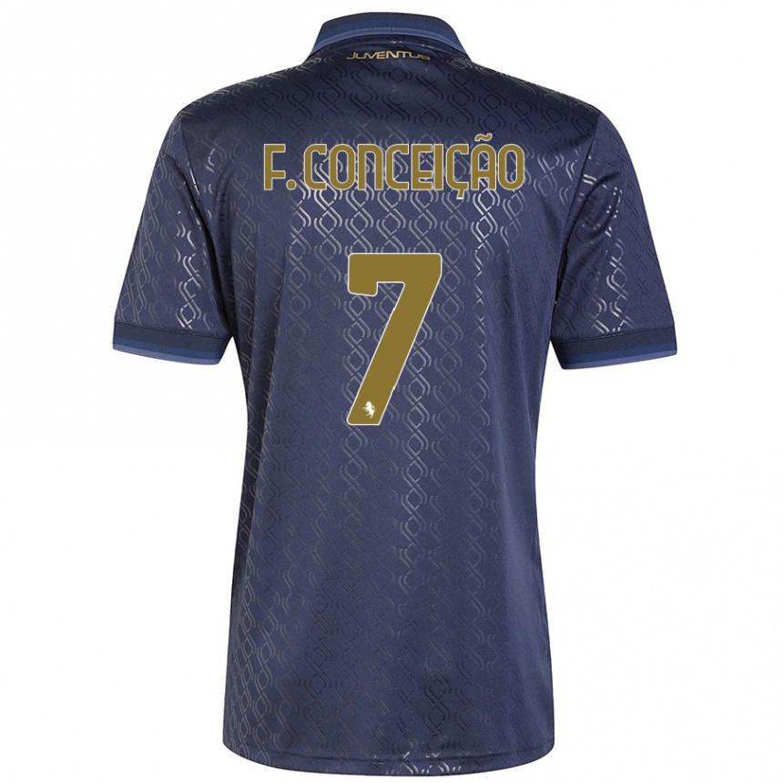 Kids Football Francisco Conceição #7 Navy Blue Third Jersey 2024/25 T-Shirt