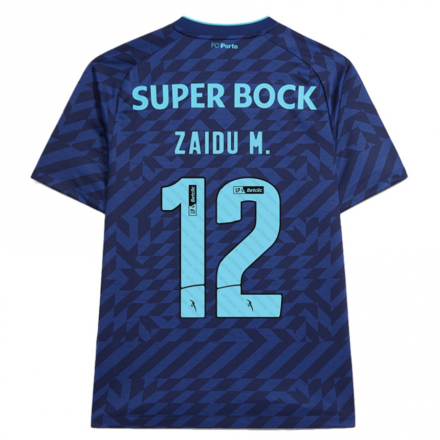 Kids Football Zaidu #12 Navy Blue Third Jersey 2024/25 T-Shirt