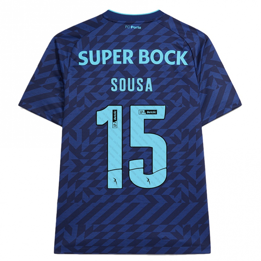 Kids Football Vasco Sousa #15 Navy Blue Third Jersey 2024/25 T-Shirt