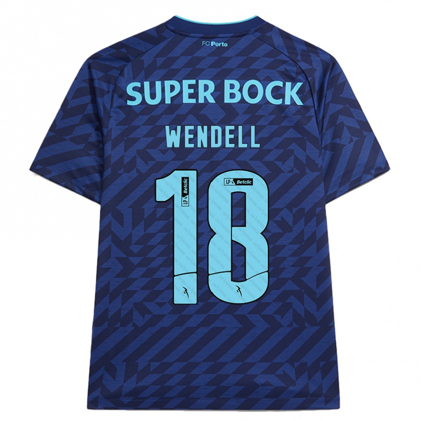 Kids Football Wendell #18 Navy Blue Third Jersey 2024/25 T-Shirt