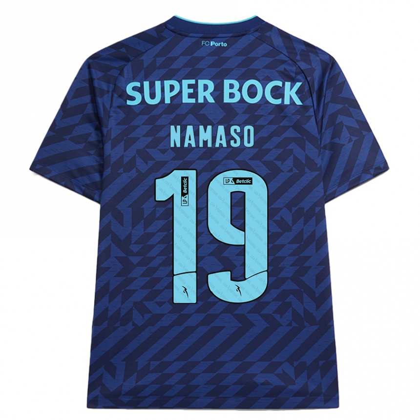 Kids Football Danny Namaso #19 Navy Blue Third Jersey 2024/25 T-Shirt