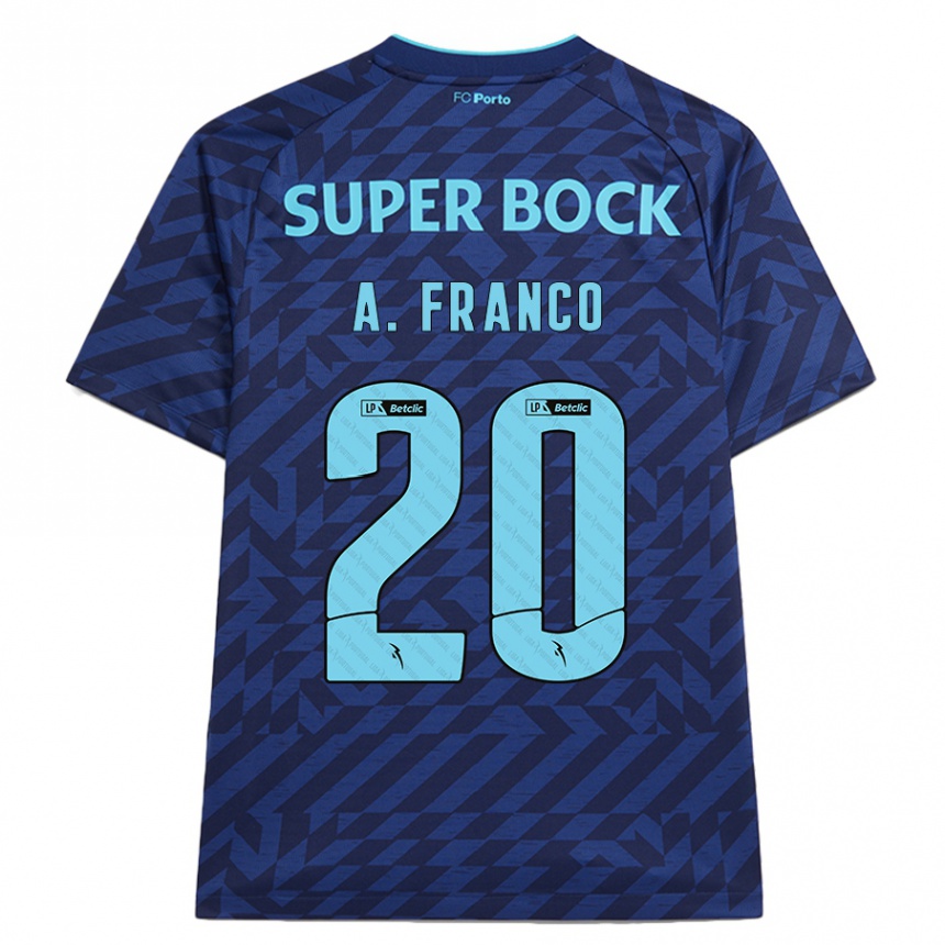 Kids Football André Franco #20 Navy Blue Third Jersey 2024/25 T-Shirt