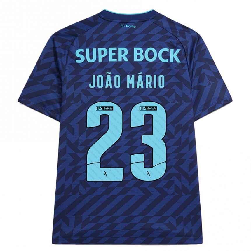 Kids Football João Mário #23 Navy Blue Third Jersey 2024/25 T-Shirt