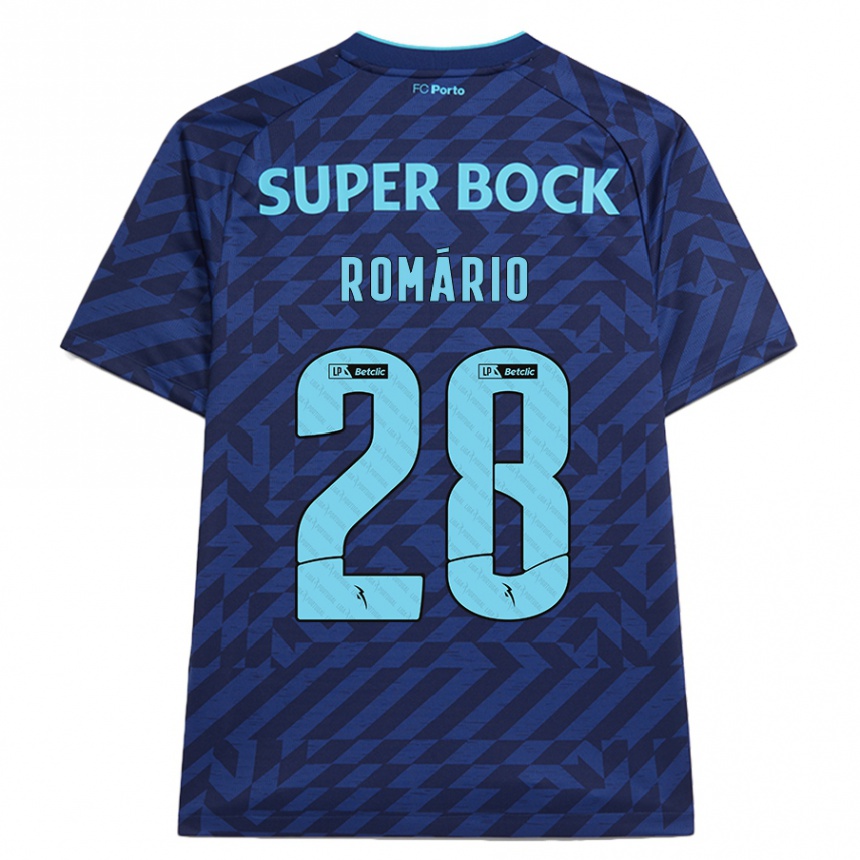 Kids Football Romário Baró #28 Navy Blue Third Jersey 2024/25 T-Shirt