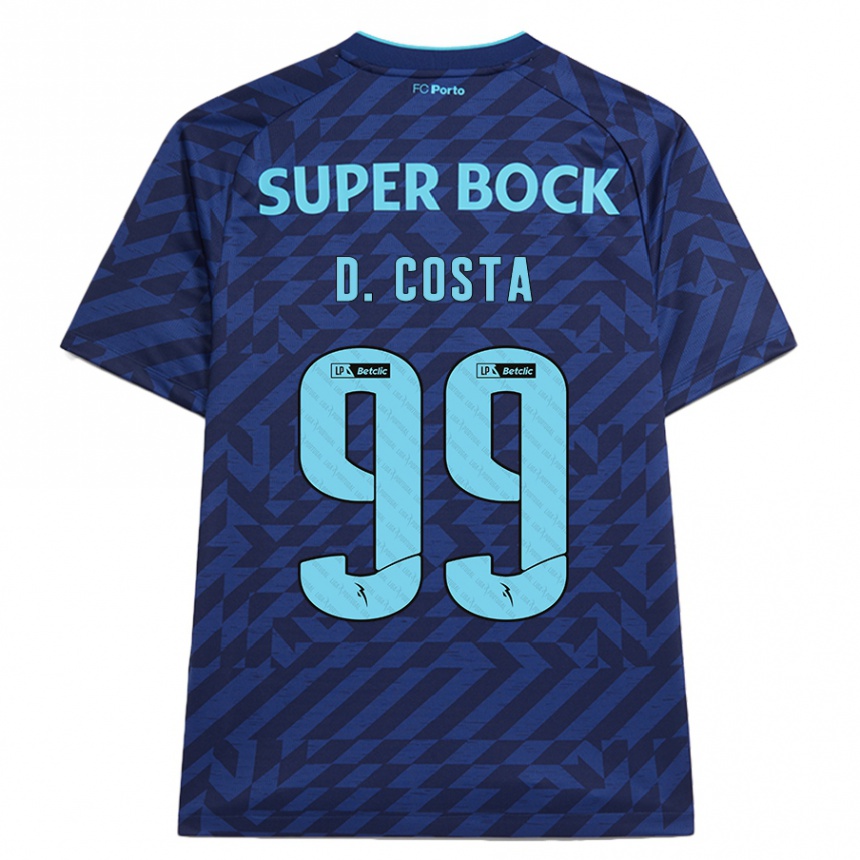 Kids Football Diogo Costa #99 Navy Blue Third Jersey 2024/25 T-Shirt