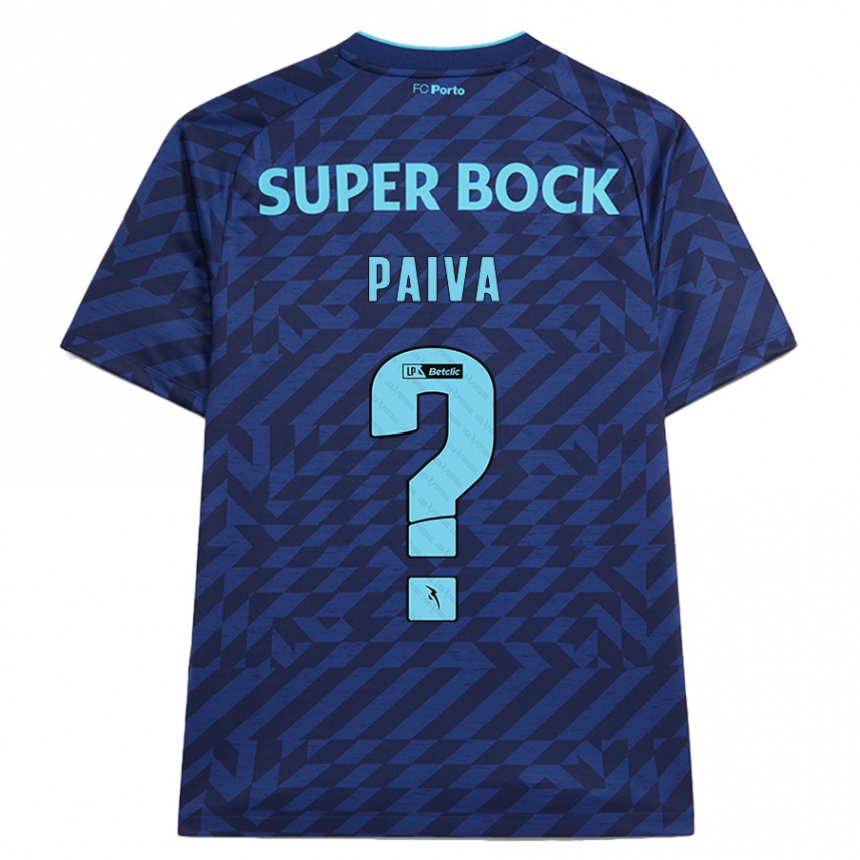 Kids Football Gonçalo Paiva #0 Navy Blue Third Jersey 2024/25 T-Shirt