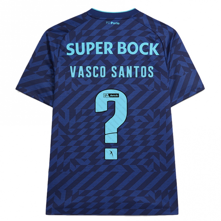 Kids Football Vasco Santos #0 Navy Blue Third Jersey 2024/25 T-Shirt