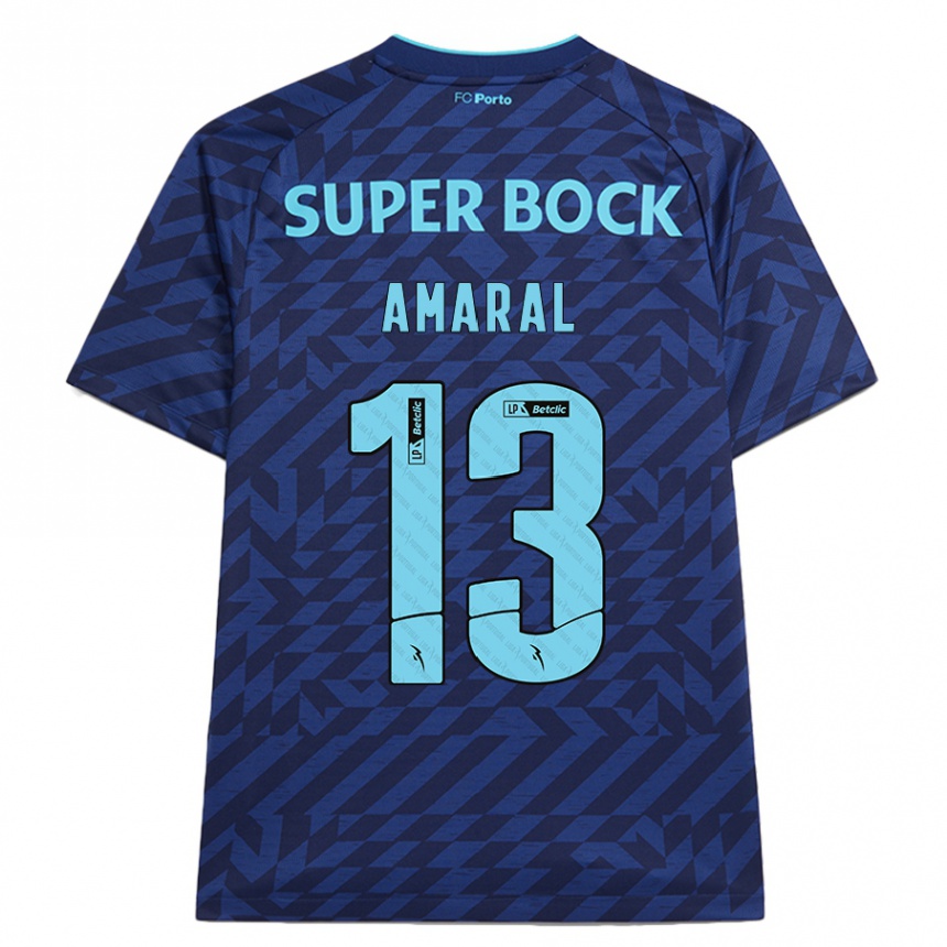 Kids Football Fábio Amaral #13 Navy Blue Third Jersey 2024/25 T-Shirt