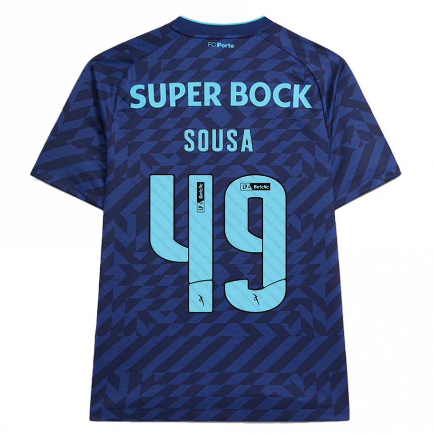 Kids Football Gonçalo Sousa #49 Navy Blue Third Jersey 2024/25 T-Shirt