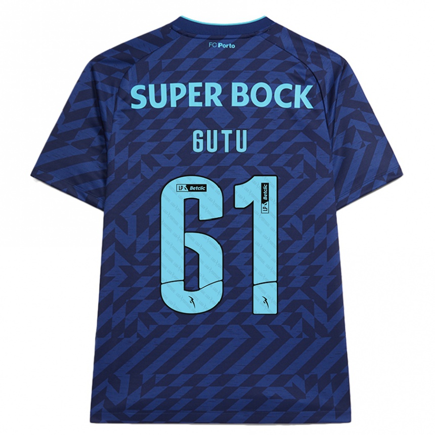 Kids Football Denis Gutu #61 Navy Blue Third Jersey 2024/25 T-Shirt