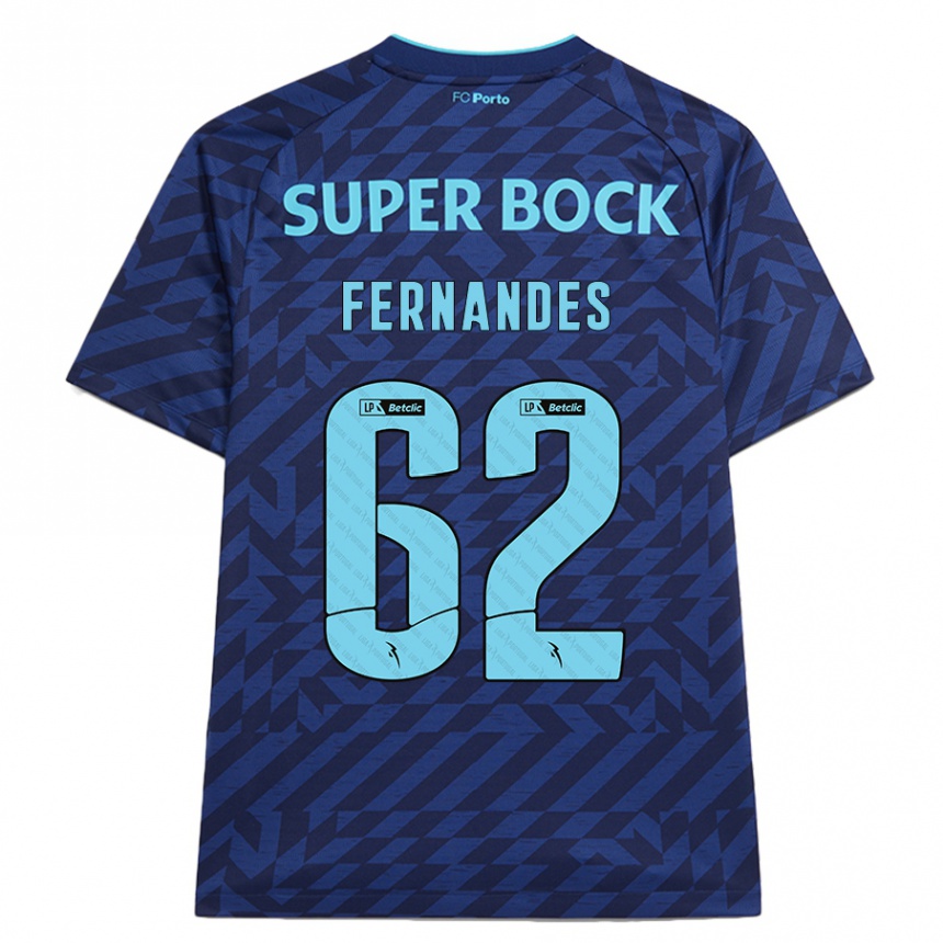 Kids Football Rodrigo Fernandes #62 Navy Blue Third Jersey 2024/25 T-Shirt