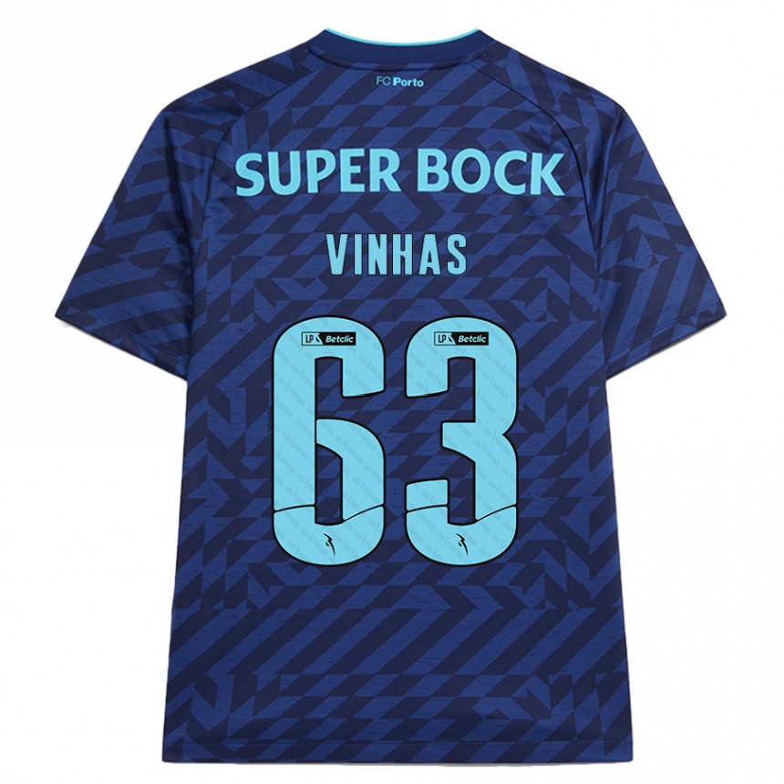 Kids Football David Vinhas #63 Navy Blue Third Jersey 2024/25 T-Shirt