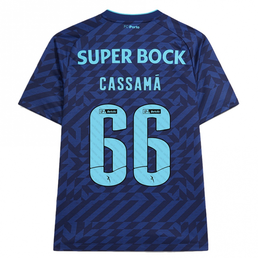 Kids Football Adramane Cassamá #66 Navy Blue Third Jersey 2024/25 T-Shirt