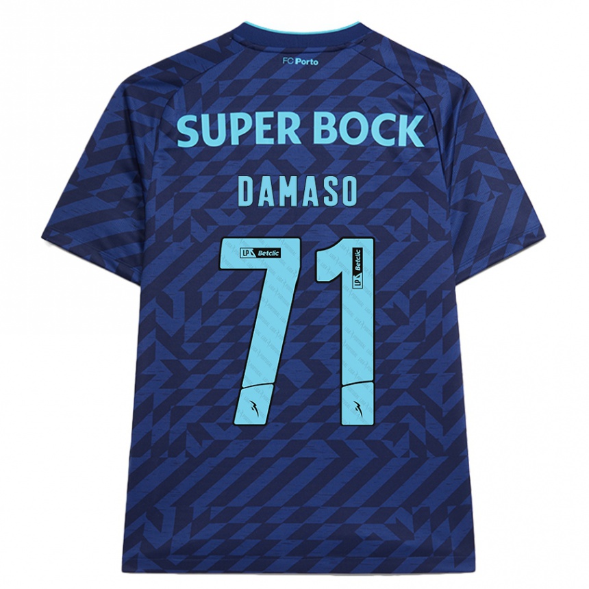 Kids Football Nico Damaso #71 Navy Blue Third Jersey 2024/25 T-Shirt