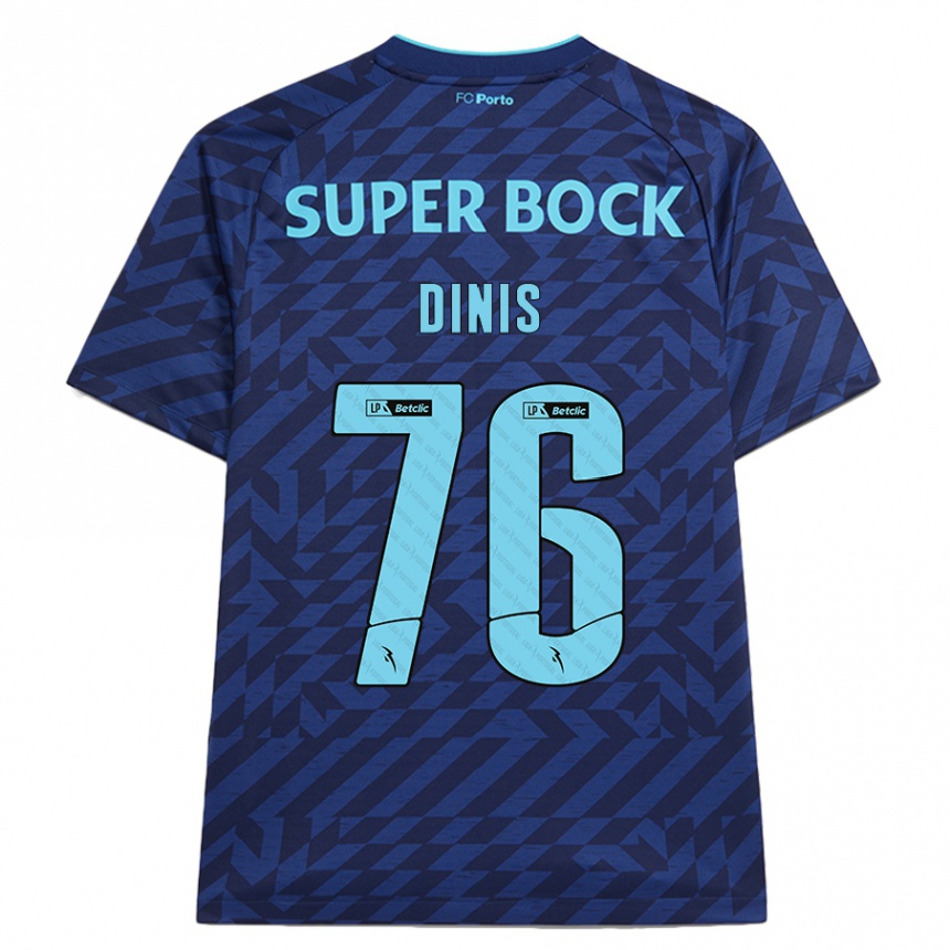 Kids Football Dinis #76 Navy Blue Third Jersey 2024/25 T-Shirt