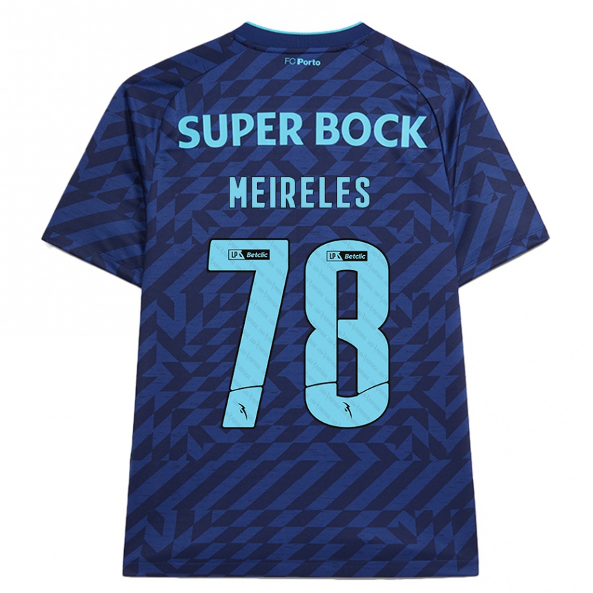 Kids Football Jorge Meireles #78 Navy Blue Third Jersey 2024/25 T-Shirt