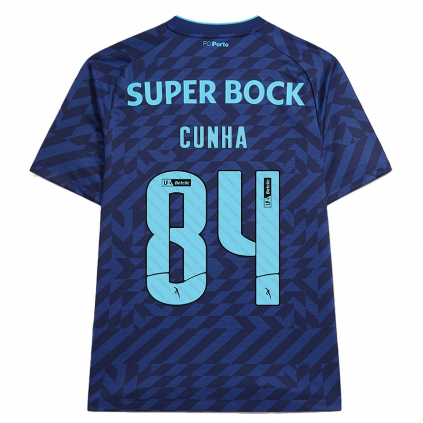 Kids Football Martim Cunha #84 Navy Blue Third Jersey 2024/25 T-Shirt