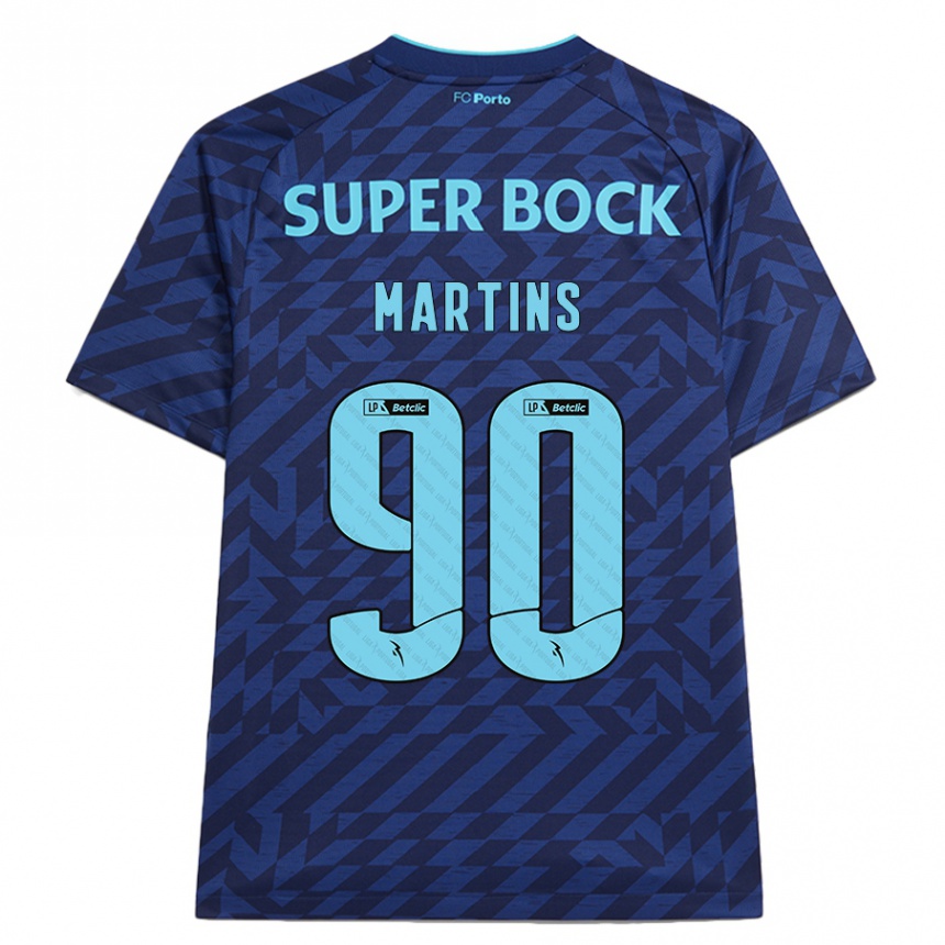 Kids Football Gil Martins #90 Navy Blue Third Jersey 2024/25 T-Shirt