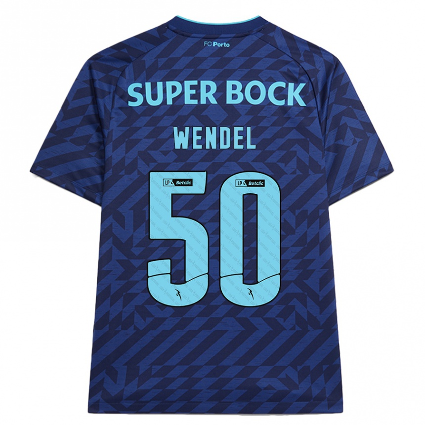 Kids Football Wendel #50 Navy Blue Third Jersey 2024/25 T-Shirt