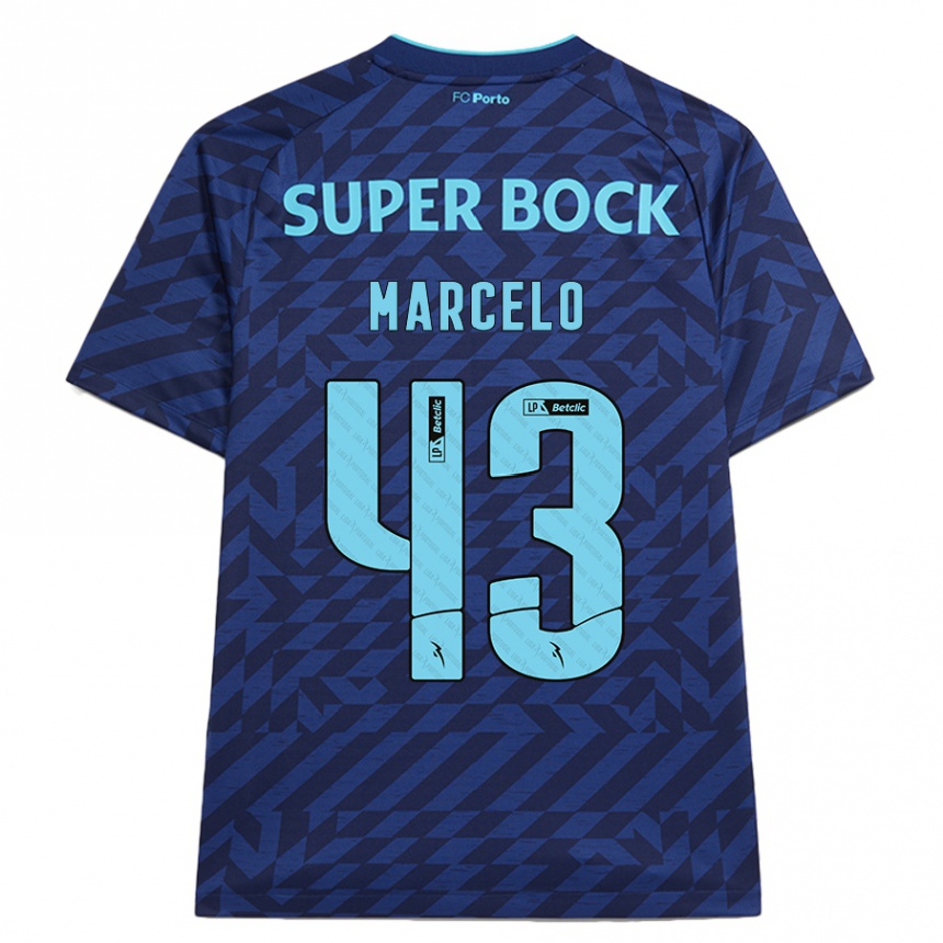 Kids Football Joao Marcelo #43 Navy Blue Third Jersey 2024/25 T-Shirt