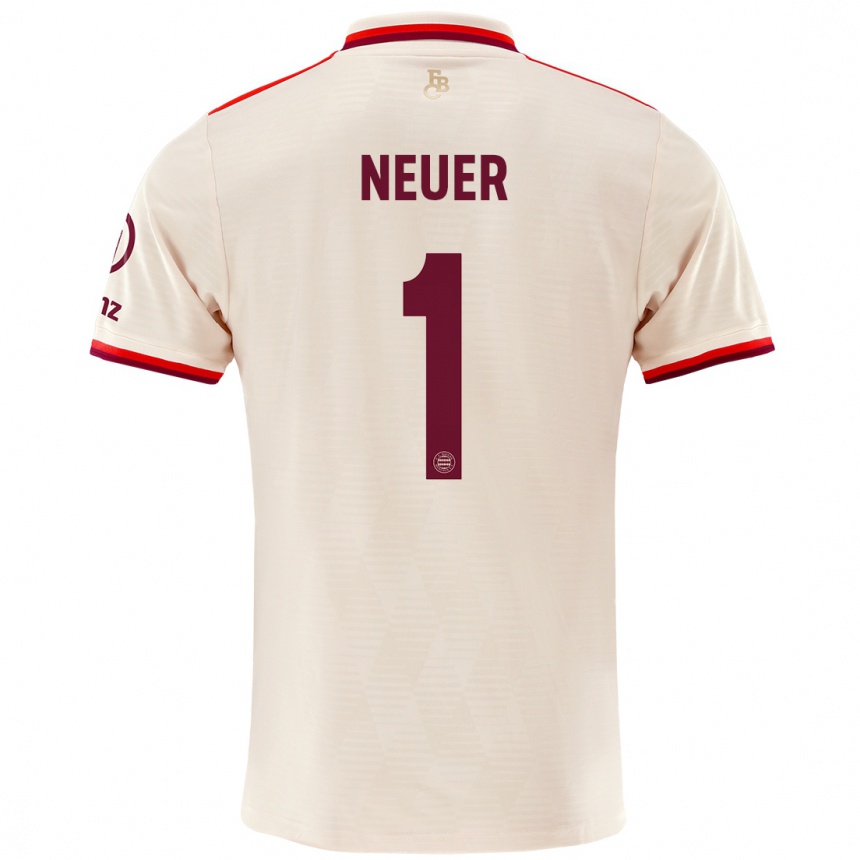 Kids Football Manuel Neuer #1 Linen Third Jersey 2024/25 T-Shirt