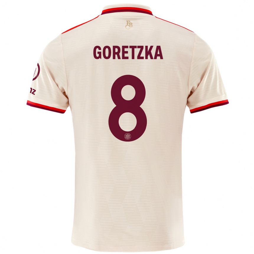 Kids Football Leon Goretzka #8 Linen Third Jersey 2024/25 T-Shirt