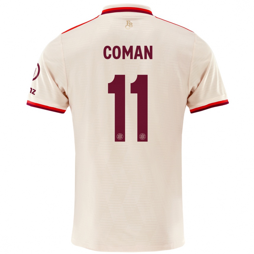 Kids Football Kingsley Coman #11 Linen Third Jersey 2024/25 T-Shirt