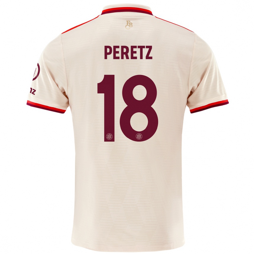 Kids Football Daniel Peretz #18 Linen Third Jersey 2024/25 T-Shirt