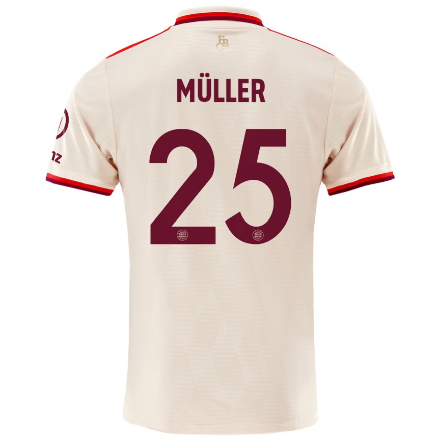 Kids Football Thomas Muller #25 Linen Third Jersey 2024/25 T-Shirt