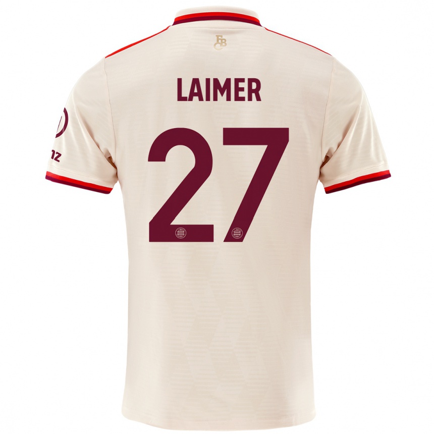 Kids Football Konrad Laimer #27 Linen Third Jersey 2024/25 T-Shirt