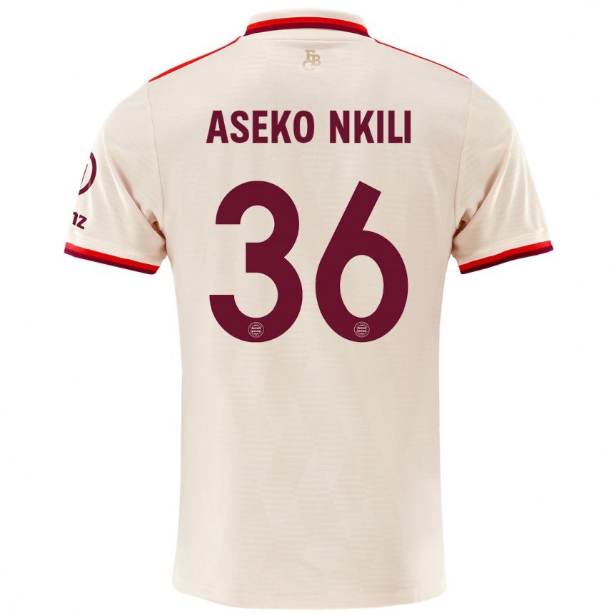 Kids Football Noel Aseko Nkili #36 Linen Third Jersey 2024/25 T-Shirt