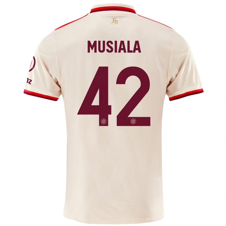 Kids Football Jamal Musiala #42 Linen Third Jersey 2024/25 T-Shirt