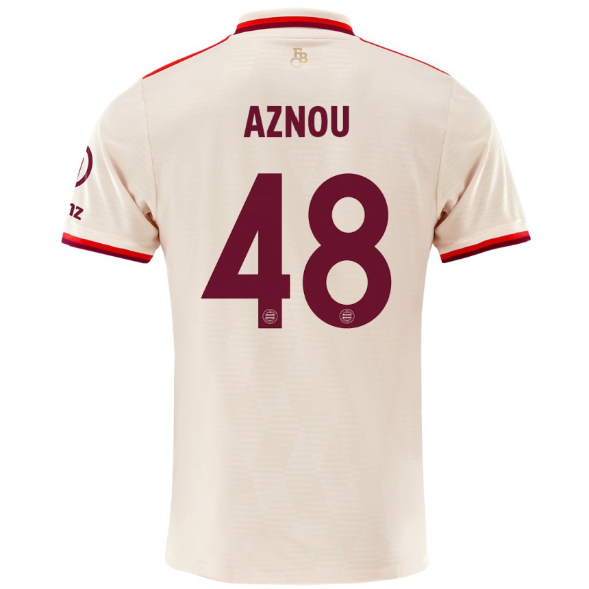 Kids Football Adam Aznou #48 Linen Third Jersey 2024/25 T-Shirt