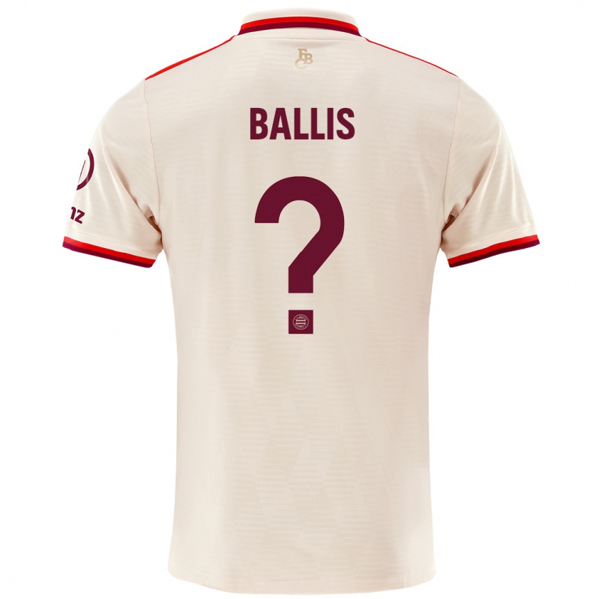 Kids Football Benjamin Ballis #0 Linen Third Jersey 2024/25 T-Shirt