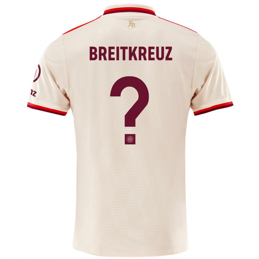 Kids Football Steve Breitkreuz #0 Linen Third Jersey 2024/25 T-Shirt