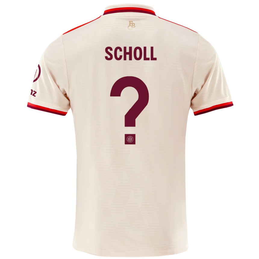 Kids Football Paul Scholl #0 Linen Third Jersey 2024/25 T-Shirt