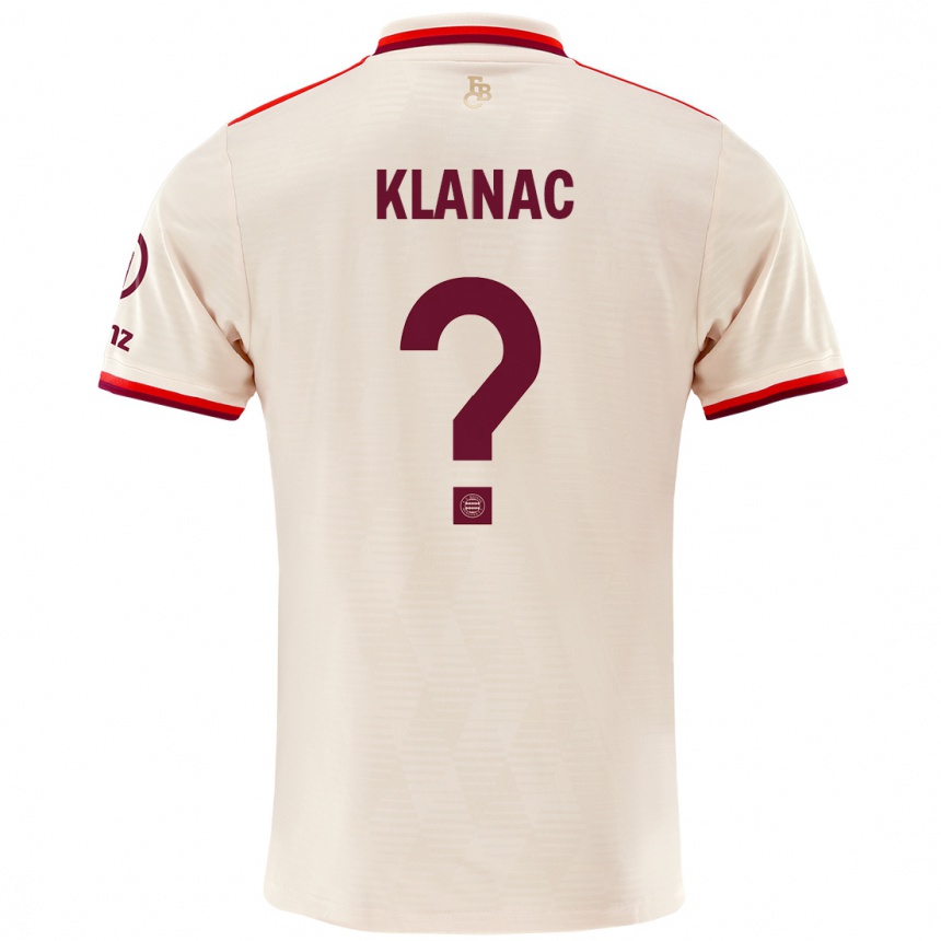 Kids Football Leon Klanac #0 Linen Third Jersey 2024/25 T-Shirt