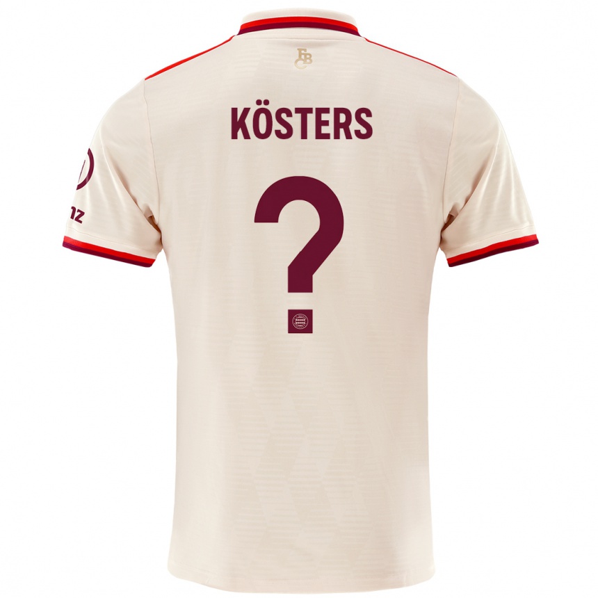 Kids Football Matthias Kösters #0 Linen Third Jersey 2024/25 T-Shirt