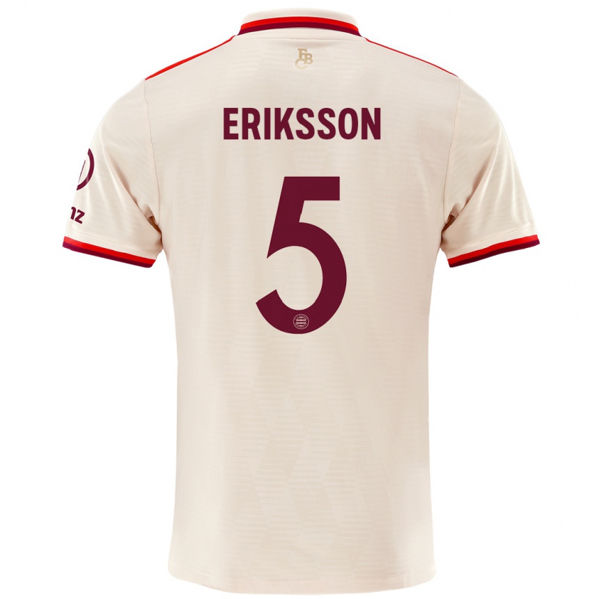 Kids Football Magdalena Eriksson #5 Linen Third Jersey 2024/25 T-Shirt