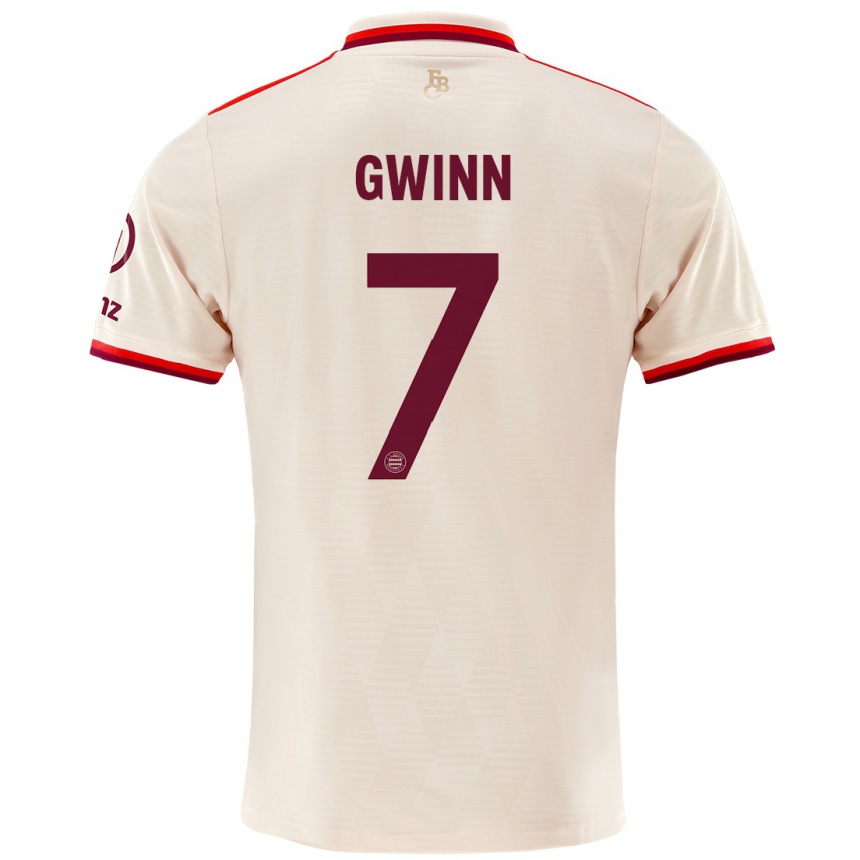 Kids Football Giulia Gwinn #7 Linen Third Jersey 2024/25 T-Shirt