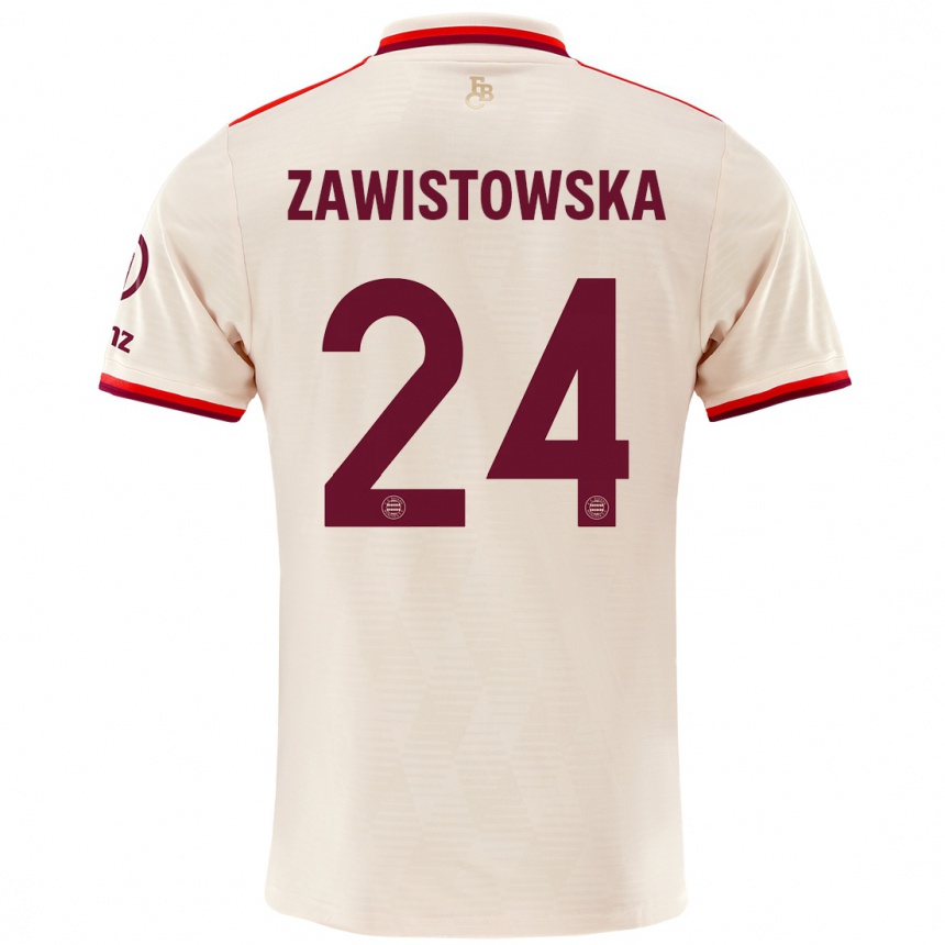 Kids Football Weronika Zawistowska #24 Linen Third Jersey 2024/25 T-Shirt