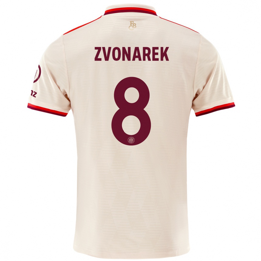 Kids Football Lovro Zvonarek #8 Linen Third Jersey 2024/25 T-Shirt