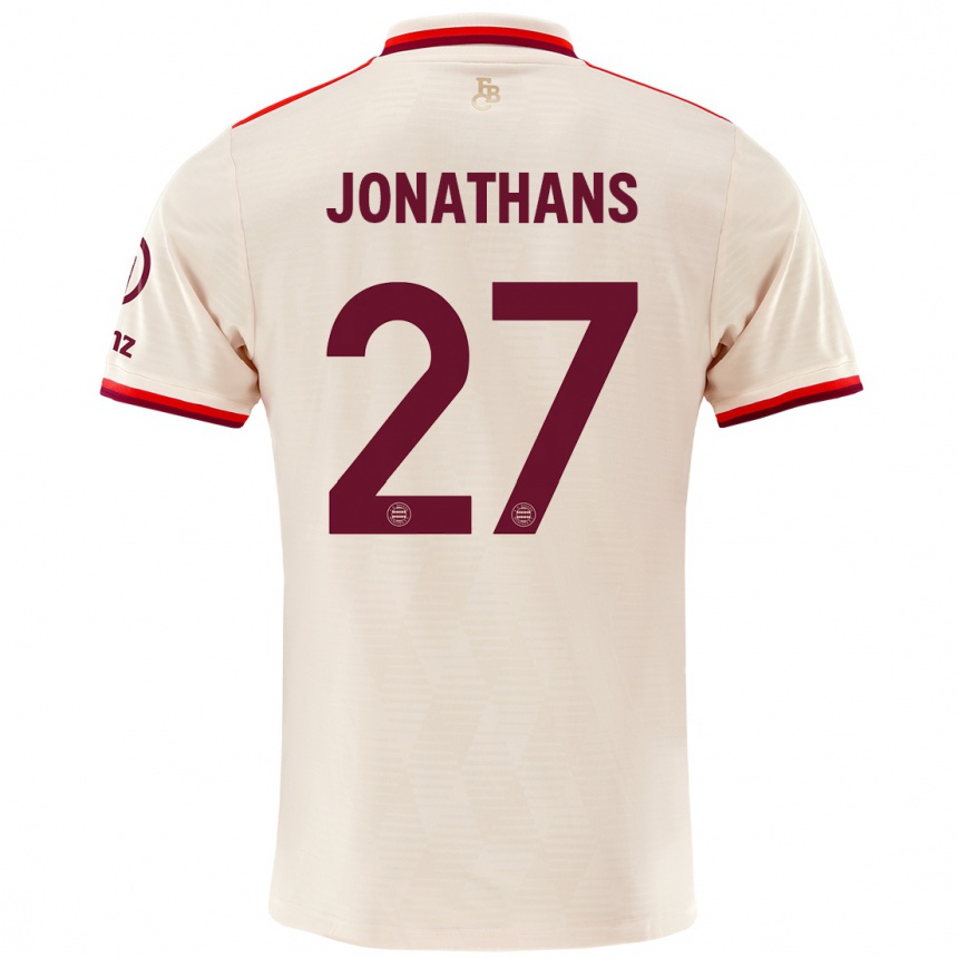 Kids Football David Jonathans #27 Linen Third Jersey 2024/25 T-Shirt