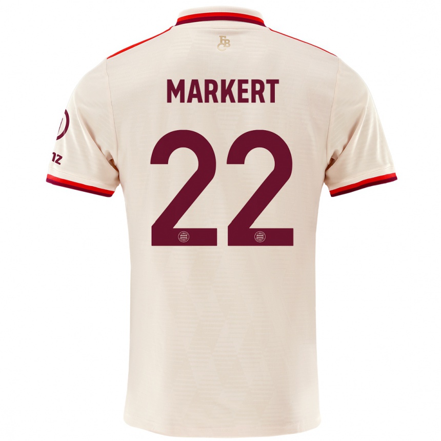 Kids Football Leon Markert #22 Linen Third Jersey 2024/25 T-Shirt