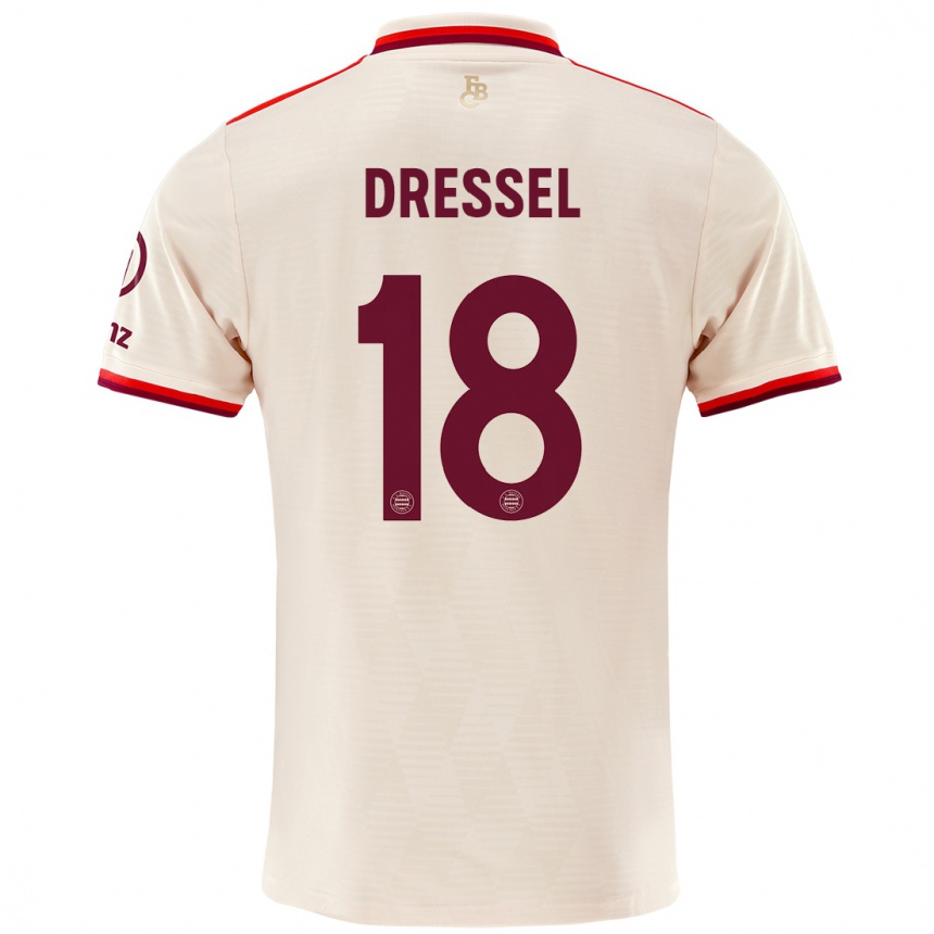 Kids Football Timon Dressel #18 Linen Third Jersey 2024/25 T-Shirt