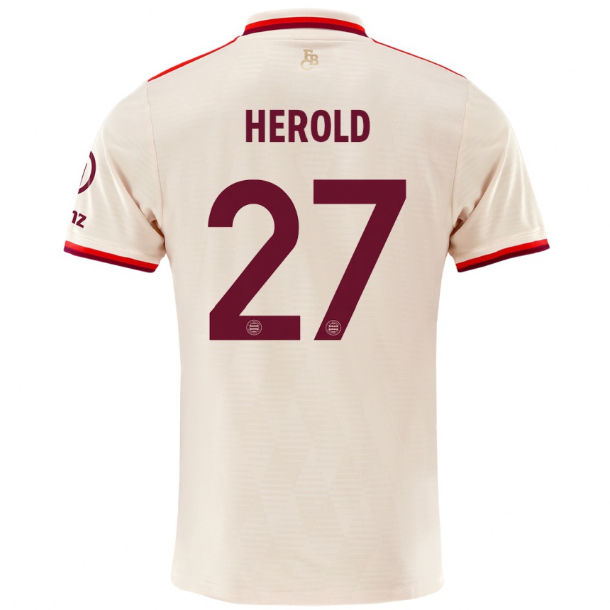 Kids Football David Herold #27 Linen Third Jersey 2024/25 T-Shirt