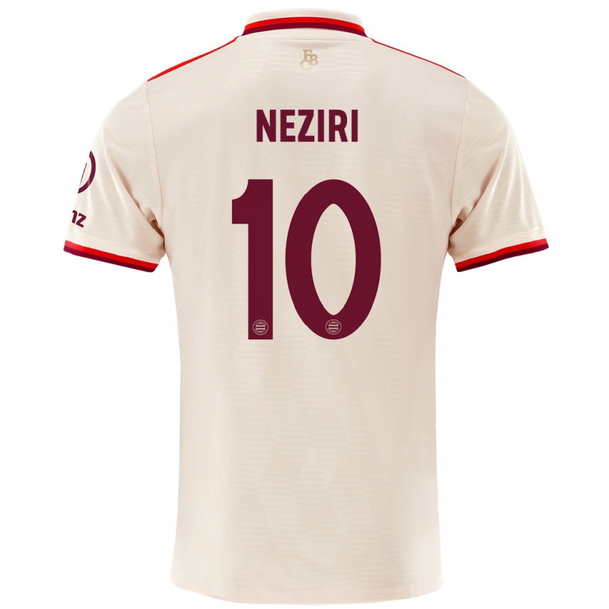 Kids Football Behar Neziri #10 Linen Third Jersey 2024/25 T-Shirt