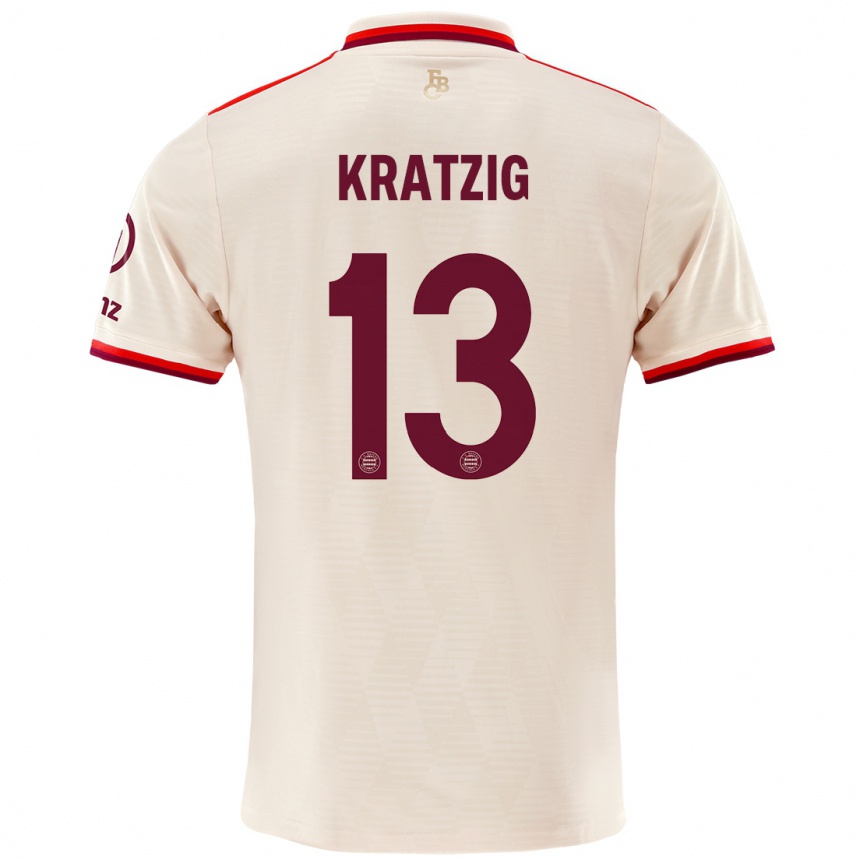 Kids Football Frans Kratzig #13 Linen Third Jersey 2024/25 T-Shirt