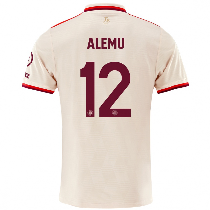 Kids Football Liul Alemu #12 Linen Third Jersey 2024/25 T-Shirt