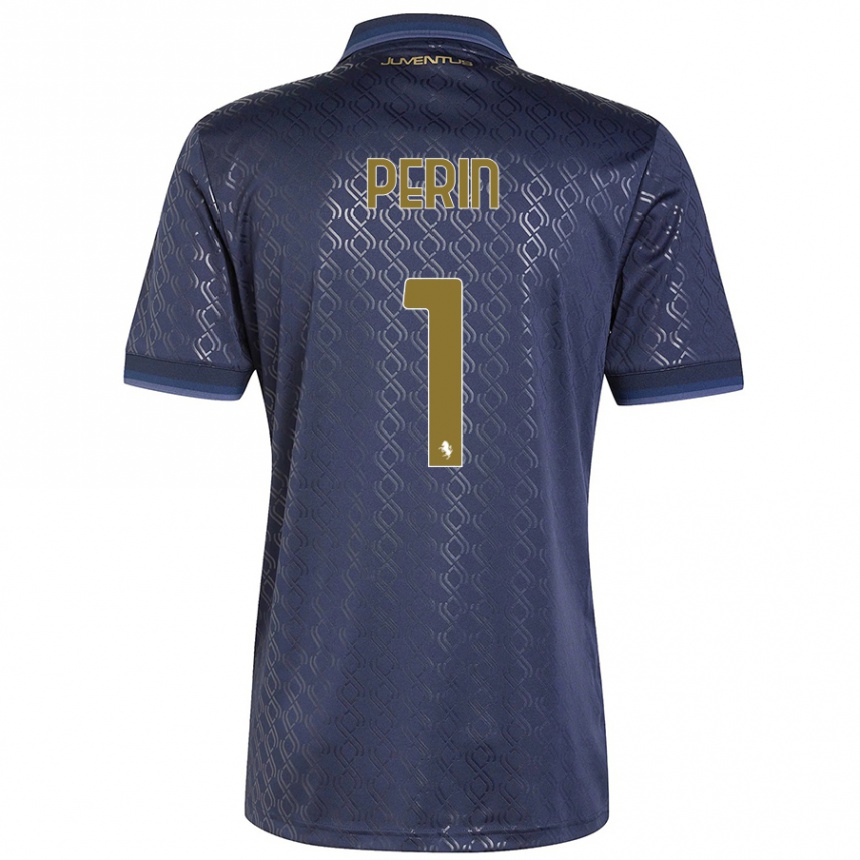 Kids Football Mattia Perin #1 Navy Blue Third Jersey 2024/25 T-Shirt